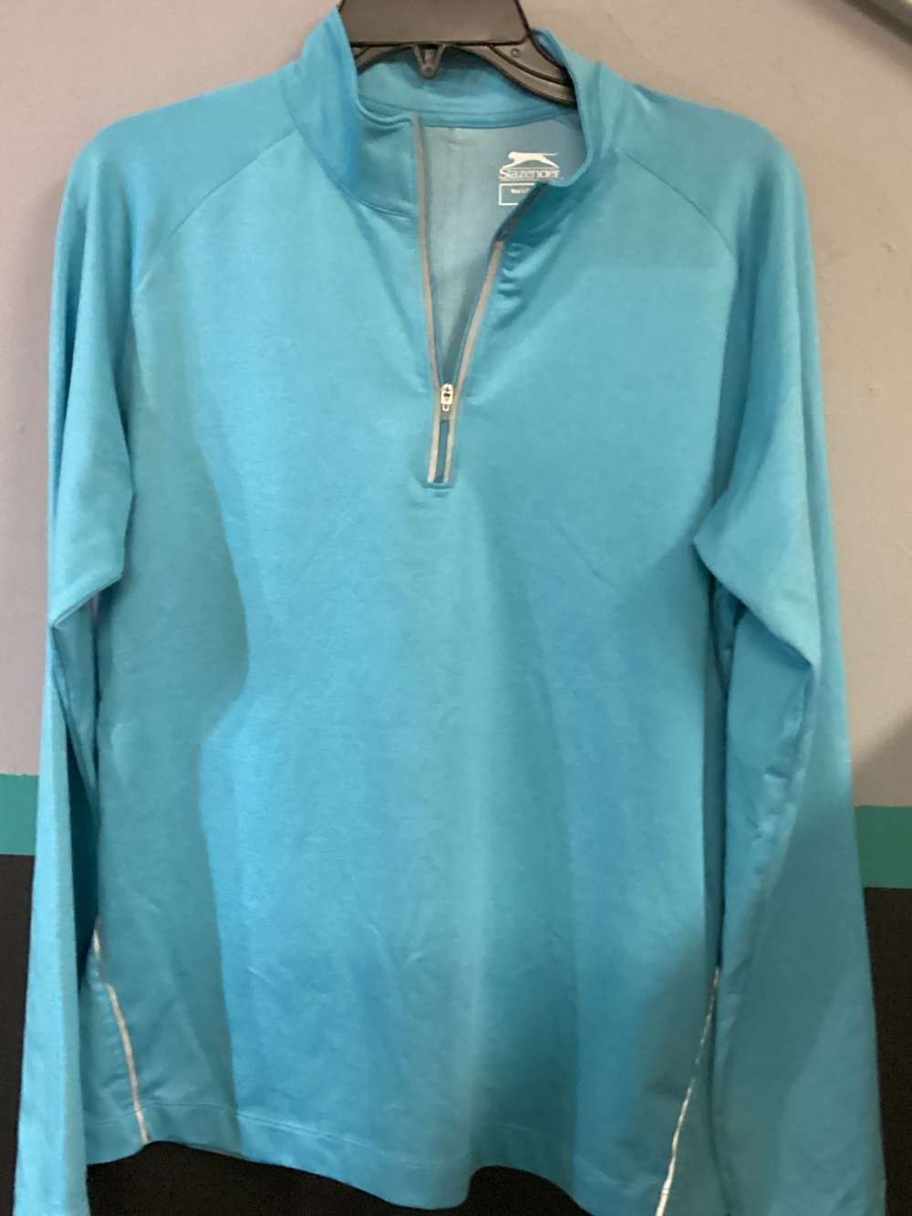 Slazenger Women’s Aqua Blue Quarter-Zip Pullover